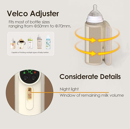 Portable Baby Bottle Warmer Temperature Display Portable Bottle Warmer Pouch Case